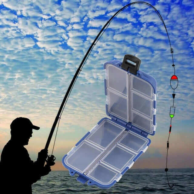 2pcs 10 Compartments Fishing Tackle Box Fly.