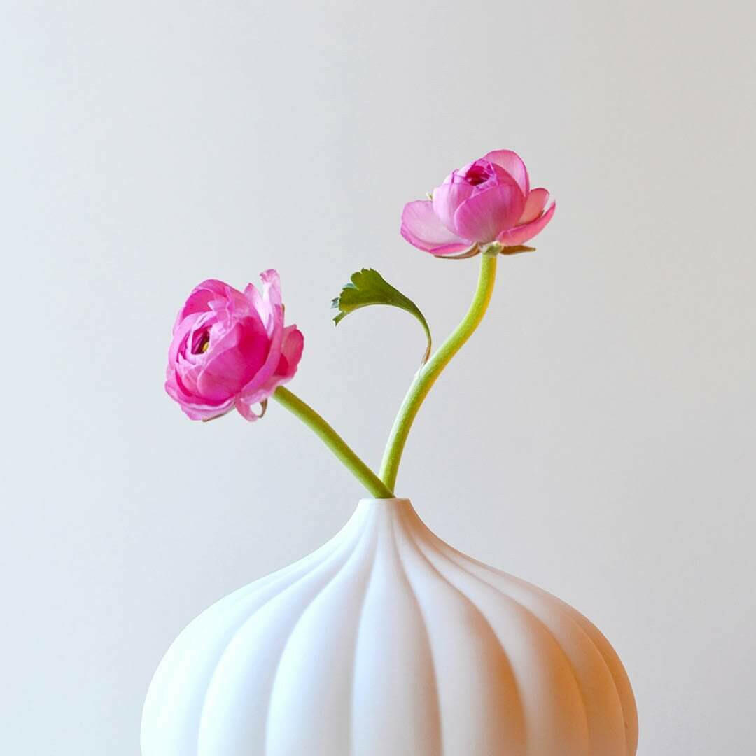 Collection of 3 Textured Porcelain Vases.