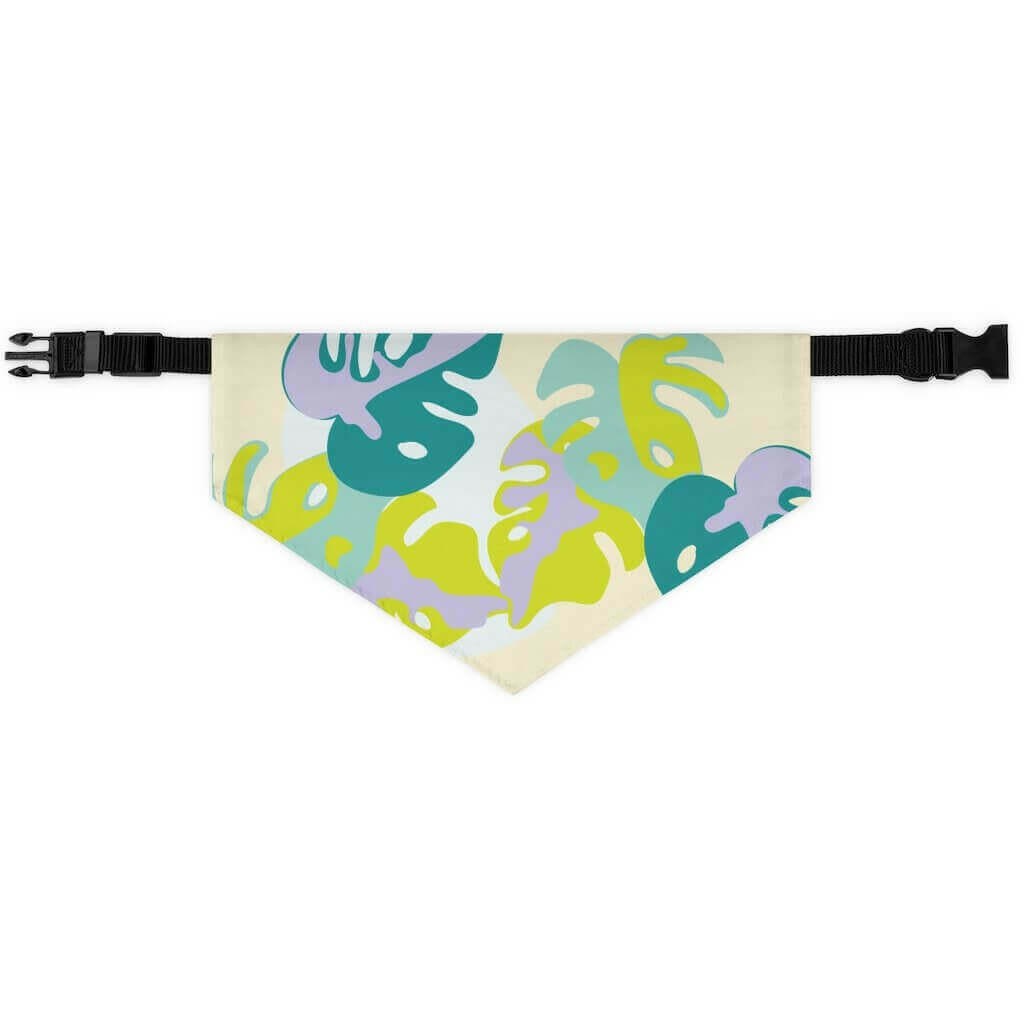 Monstera Pet Bandana Collar.