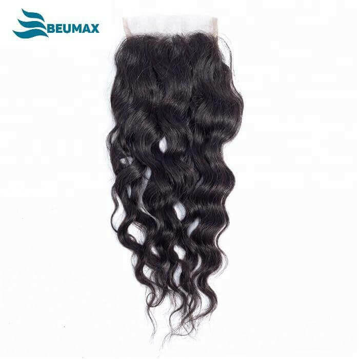 10A Grade 3/4 Water Wave Human Hair bundles with 4x4 Closures &amp; 13x4