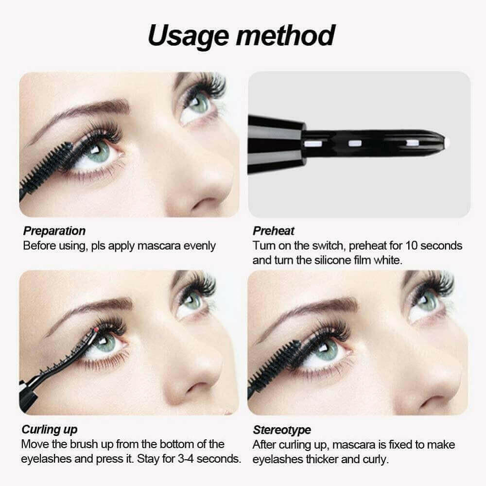 Mini Electric Heated Eyelash Curler Makeup Eye Lasting Beauty Tool.