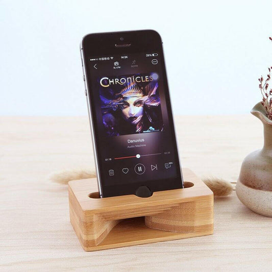 Bamboo iPhone Speaker Dock.