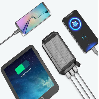 Sun Chaser Mini Solar Powered Wireless Phone Charger 10,000 mAh With.