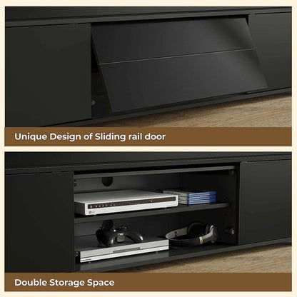 LED TV Stand with Power Outlet &amp; Storage Cabinet