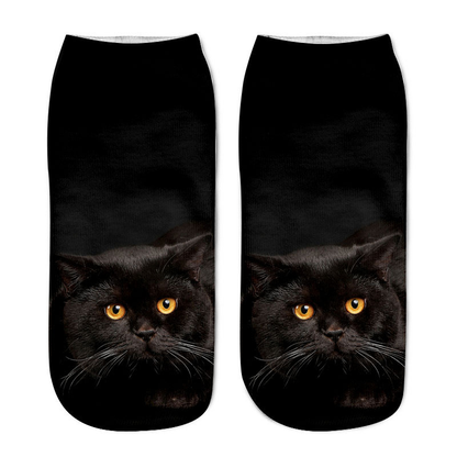 Cute Cat Series 3D Digital Print Socks for Kids