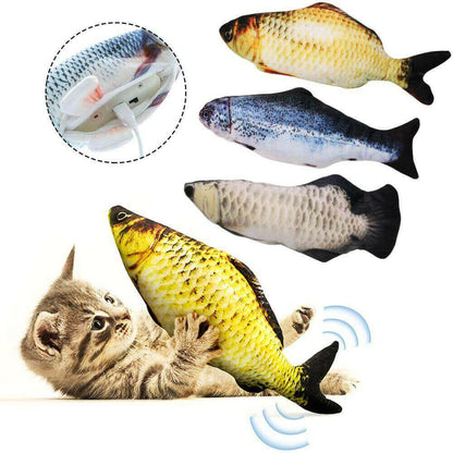 Electronic Pet Cat Toy Electric USB Charging Simulation Fish Toys.