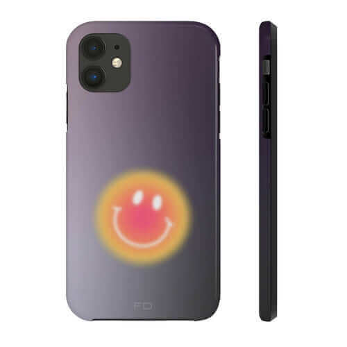 Smiley Face Tough Case - Best iPhone Case with Wireless Charging