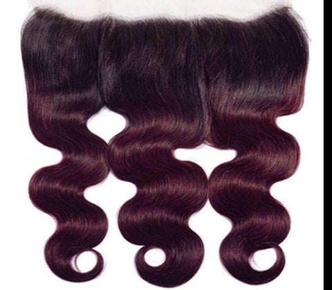 10A Grade #99J  Body Wave #1B/99j BUNDLES with 4x4 CLOSURES & 13x4 FRO.