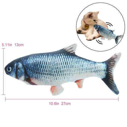 Electronic Pet Cat Toy Electric USB Charging Simulation Fish Toys.