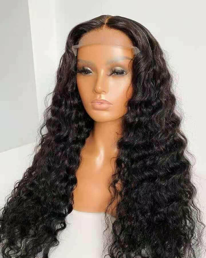 Beumax 4x4 Deep Wave 5x5 Lace Closure wig 6x6 Human Hair Wigs.