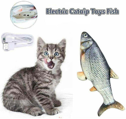 Electronic Pet Cat Toy Electric USB Charging Simulation Fish Toys.