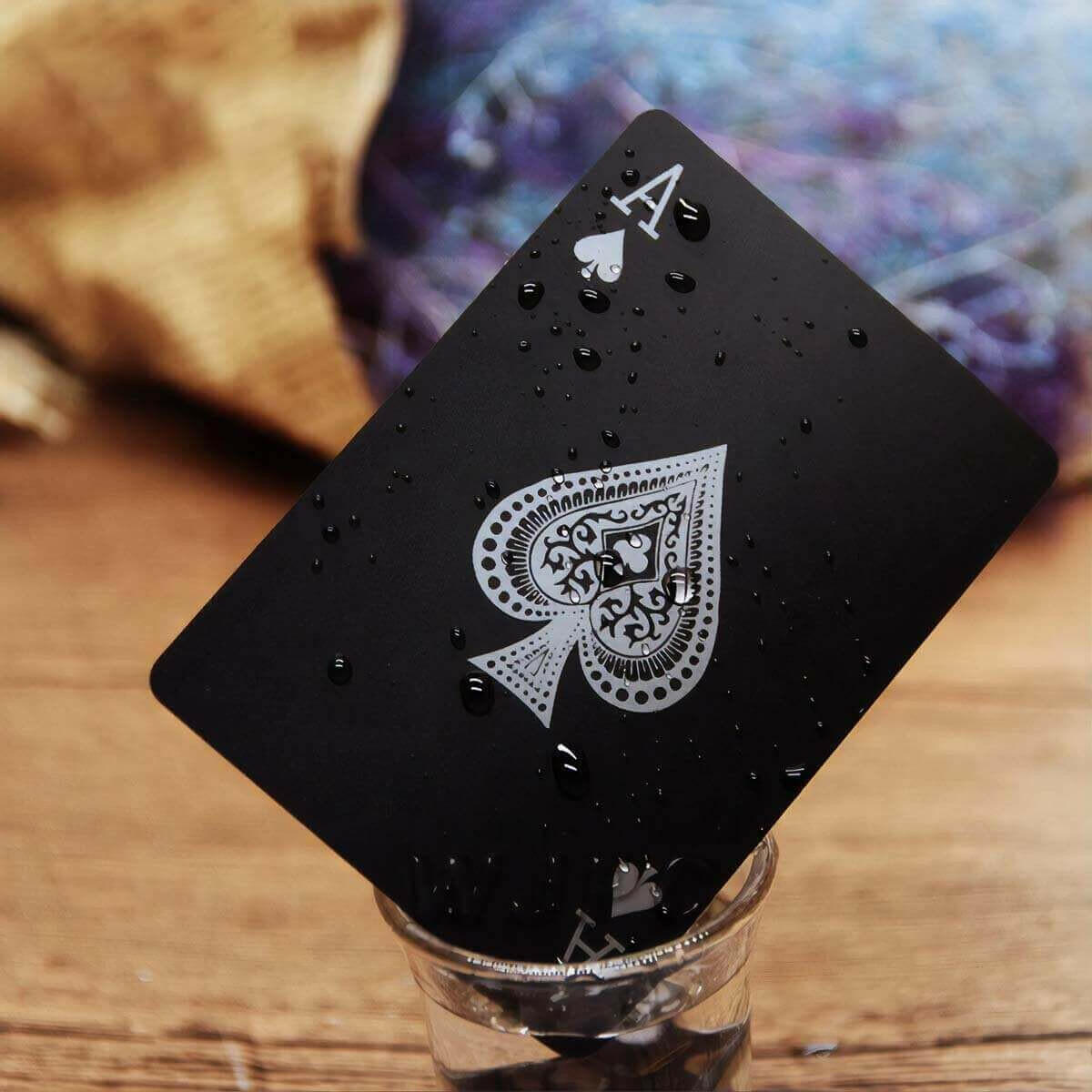 Men's Black Edition Waterproof Card Deck.