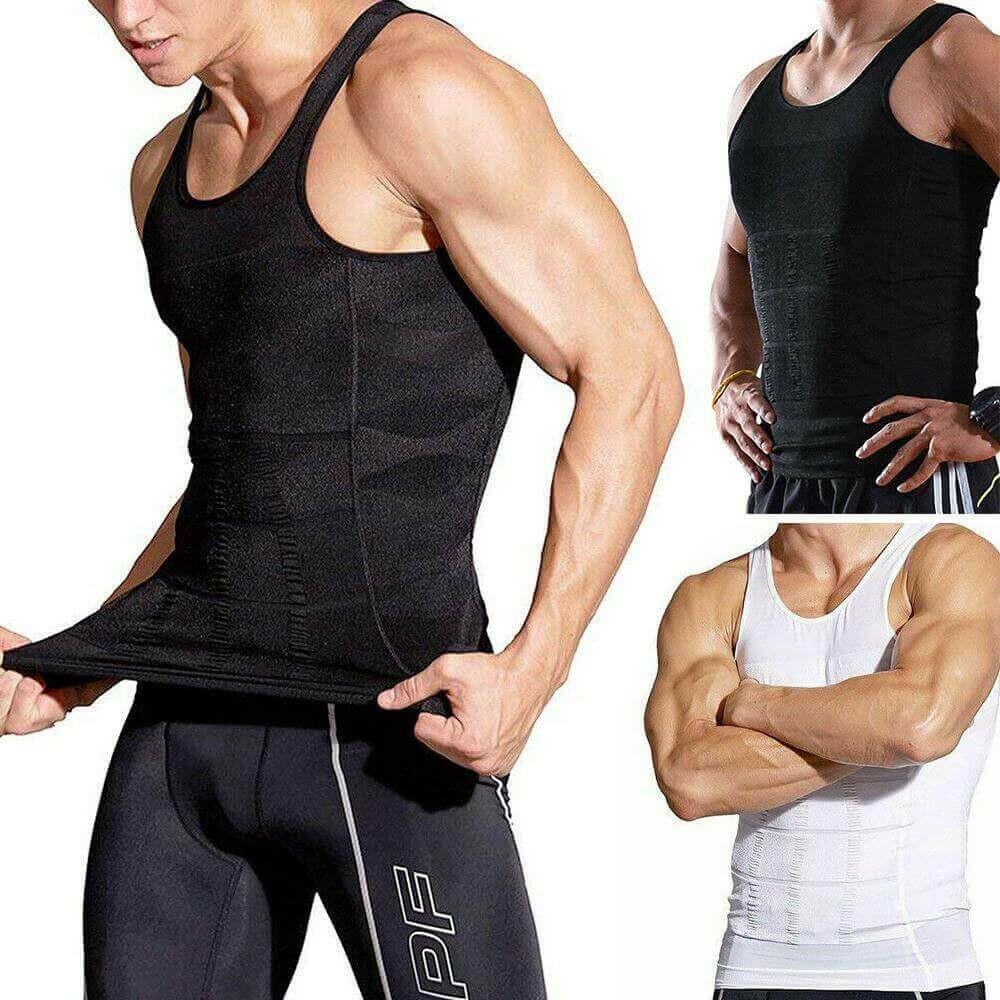 Men's Slimming Vest Body Shaper Corrective Posture Belly Compression.