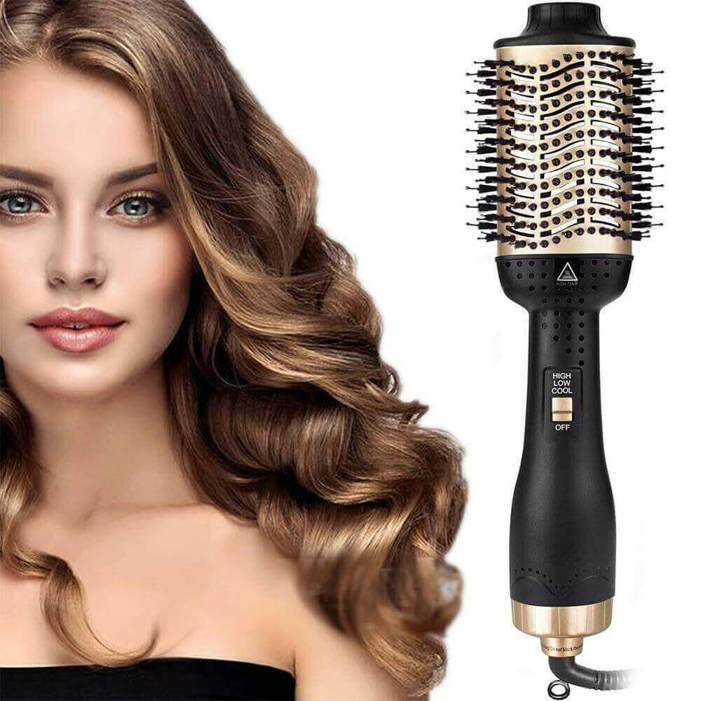 Hair Dryer Hot Air Brush Styler Electric Ion Blow Dryer Brush