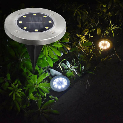 4 LEDs Solar Powered Buried Light Outdoor Pathway Garden Decking Lamps.