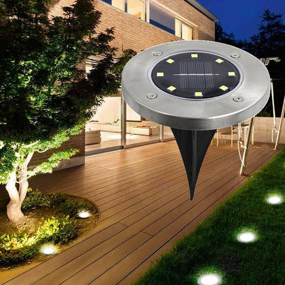 4 LEDs Solar Powered Buried Light Outdoor Pathway Garden Decking Lamps.