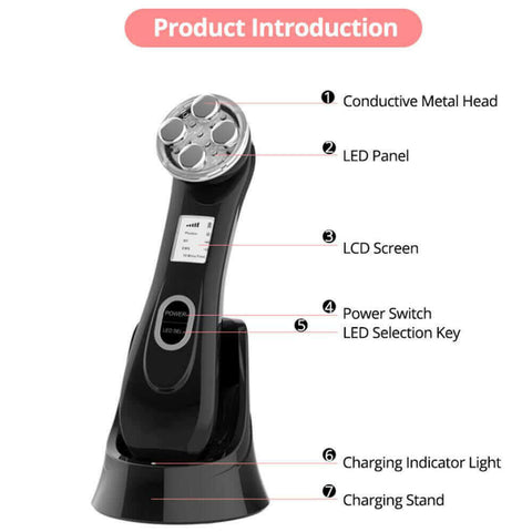 Facial Mesotherapy LED Photon Face Wrinkle Removal Skin Care Massager