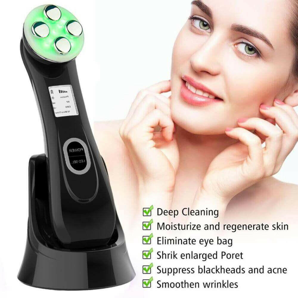 Facial Mesotherapy LED Photon Face Wrinkle Removal Skin Care Massager.