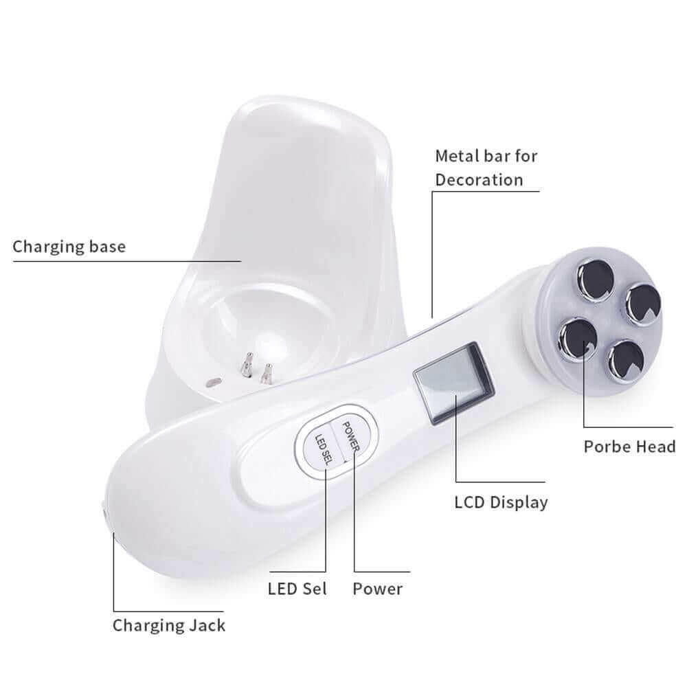 Facial Mesotherapy LED Photon Face Wrinkle Removal Skin Care Massager.