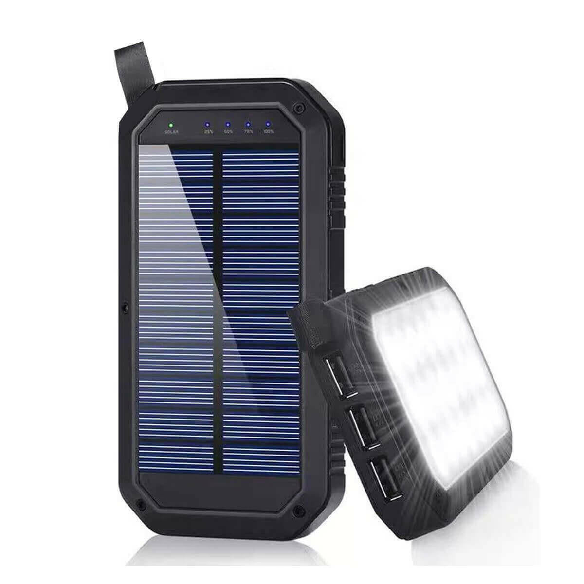 Sun Chaser Mini Solar Powered Wireless Phone Charger 10,000 mAh With.