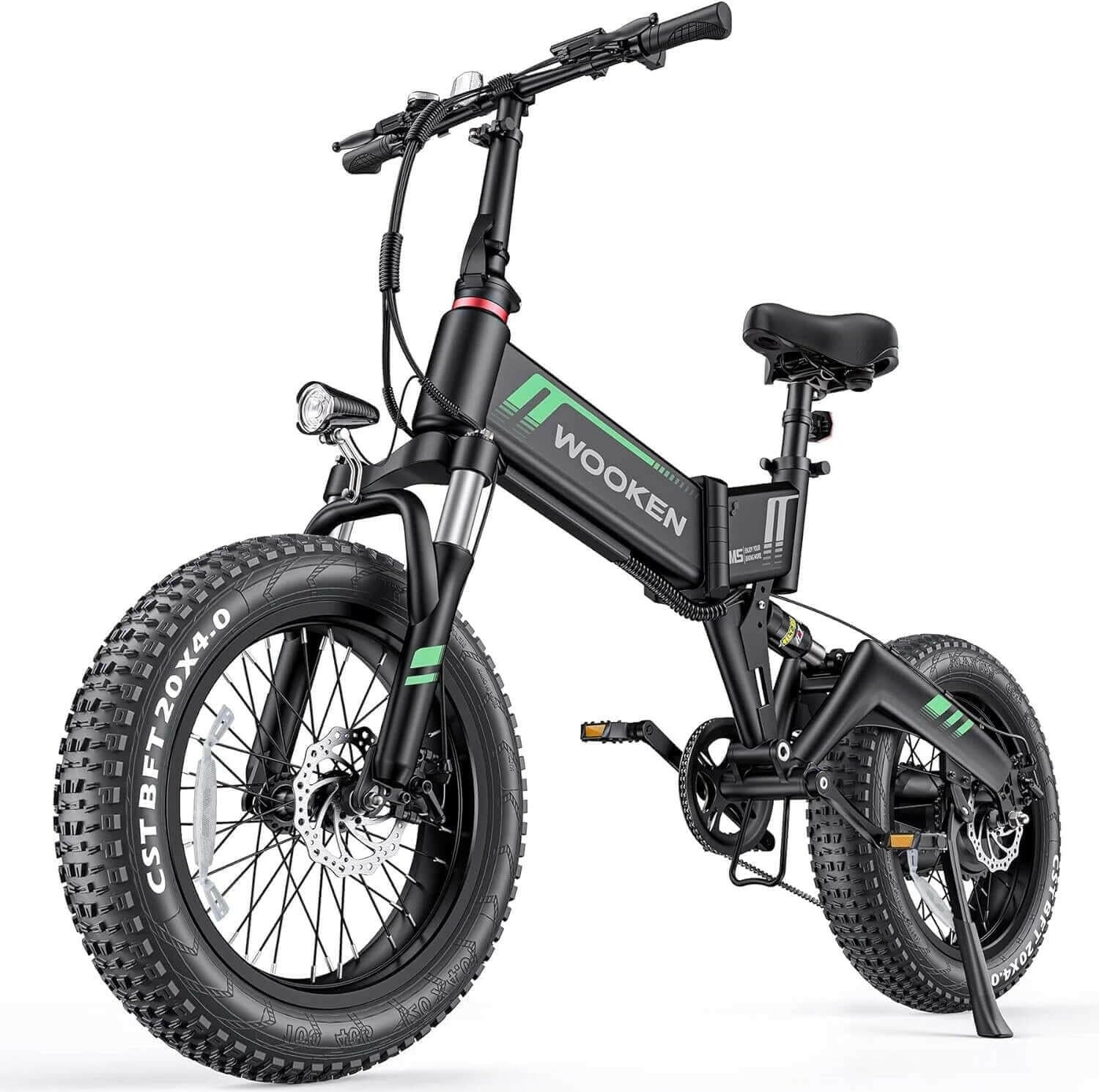 20"X4.0 Fat Tire Electric Bike for Adults, 500W Foldable Electric Bicycle with 48V 10Ah Built-In Battery, Shimano 7 Speed, Dual Shock Absorber