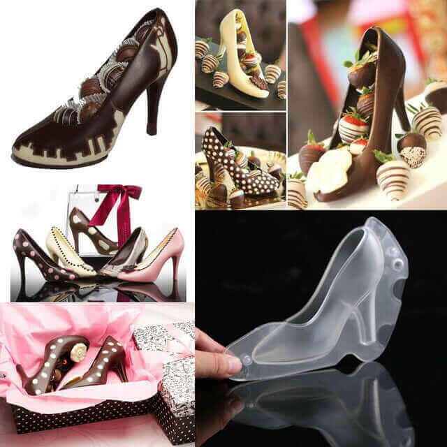 3D High Heel Shoe Chocolate Mould Candy Cake Jelly
