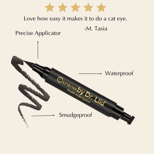 Double Ended Liquid Eyeliner for Winged Look.