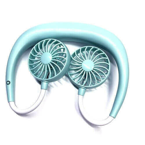 Beat The Heat Double Cool Cordless Breezy Mini Collar Fan.