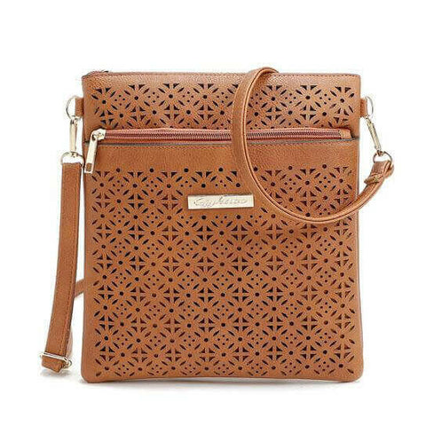 Blossomita Handbag With Cutout Flower Design.