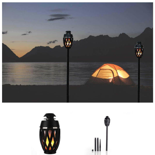 Tiki Tiki To To Outdoor LED Torch With Bluetooth Speaker.