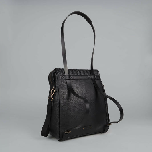 Donna Weaved Leather Diaper Bag.