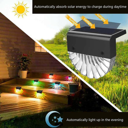 Solar Step Lights Auto Light-up at Night, Garden Yard Decorations.