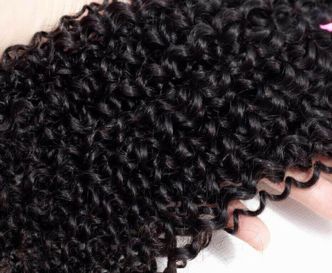 BeuMax 10A Grade 3/4 Kinky Curl bundles with 13x4 Frontal.