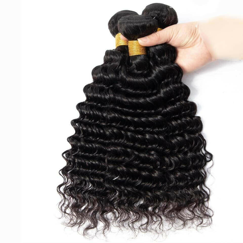 BeuMax 10A Grade 3/4 Deep Wave bundles with 13x4 Frontal.