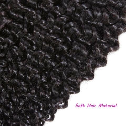 BeuMax 10A Grade 3/4 Kinky Curl bundles with 13x4 Frontal.