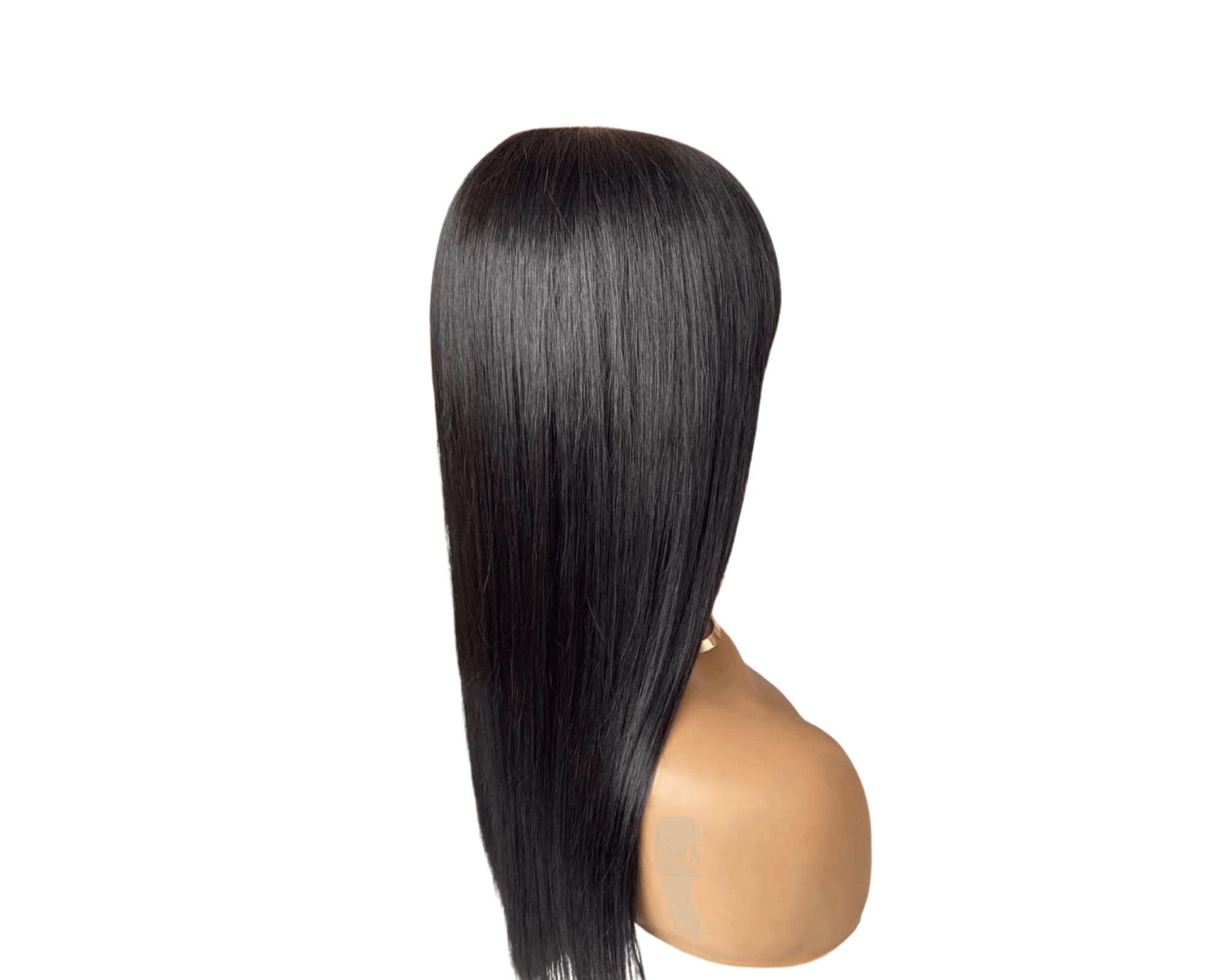 Straight Human Hair Wigs With Bangs Full Machine Made Brazilian Human.