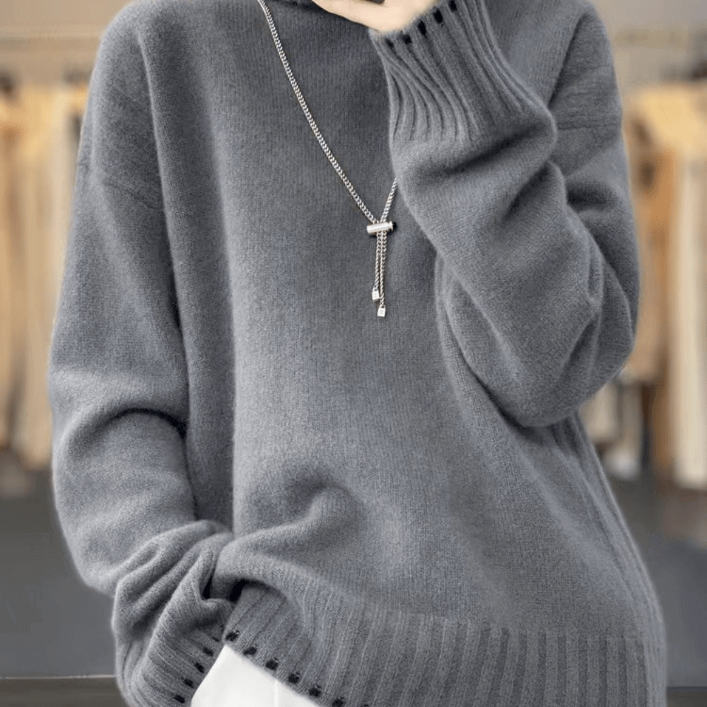 Womens High Collar Turtle Neck Sweater.