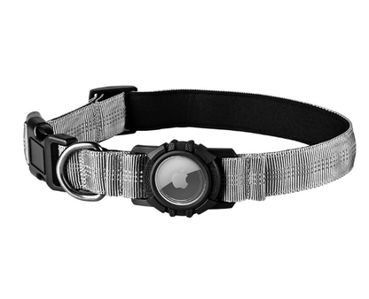 Reflective Dog Collar with Apple AirTag Holder