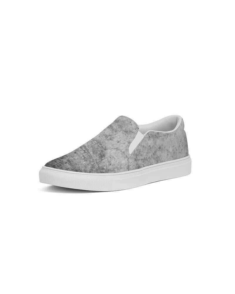 grey slip-on canvas sneakers