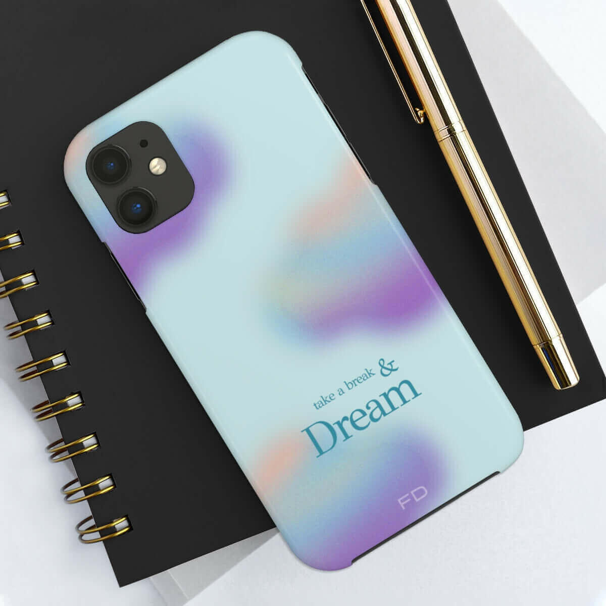 Take a Break and Dream Touch Case for iPhone with Wireless Charging.