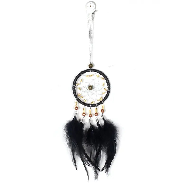 Car Dream Catcher Charm with Feather Tassel Pendant