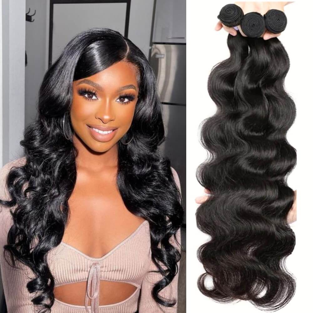 Beautymoon Body Wave Human Hair Bundles – 20, 22 &amp; 24 Inches