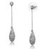 3W898 - Rhodium Brass Earrings with High Grade Crystal in Clear