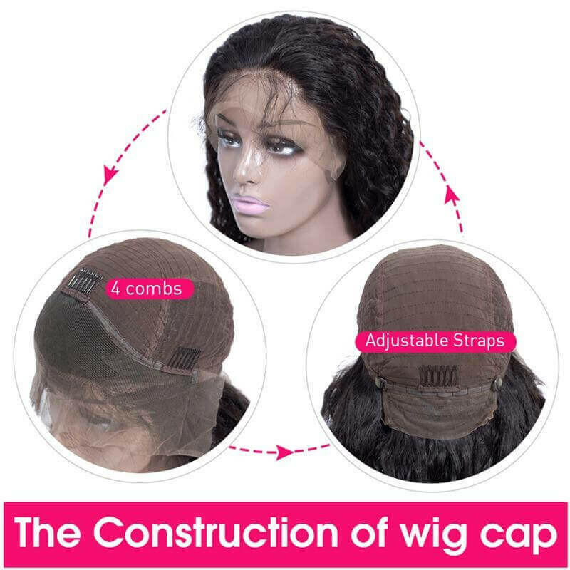 Beumax 13x6 Kinky Curly Lace Frontal Human Hair Wigs.