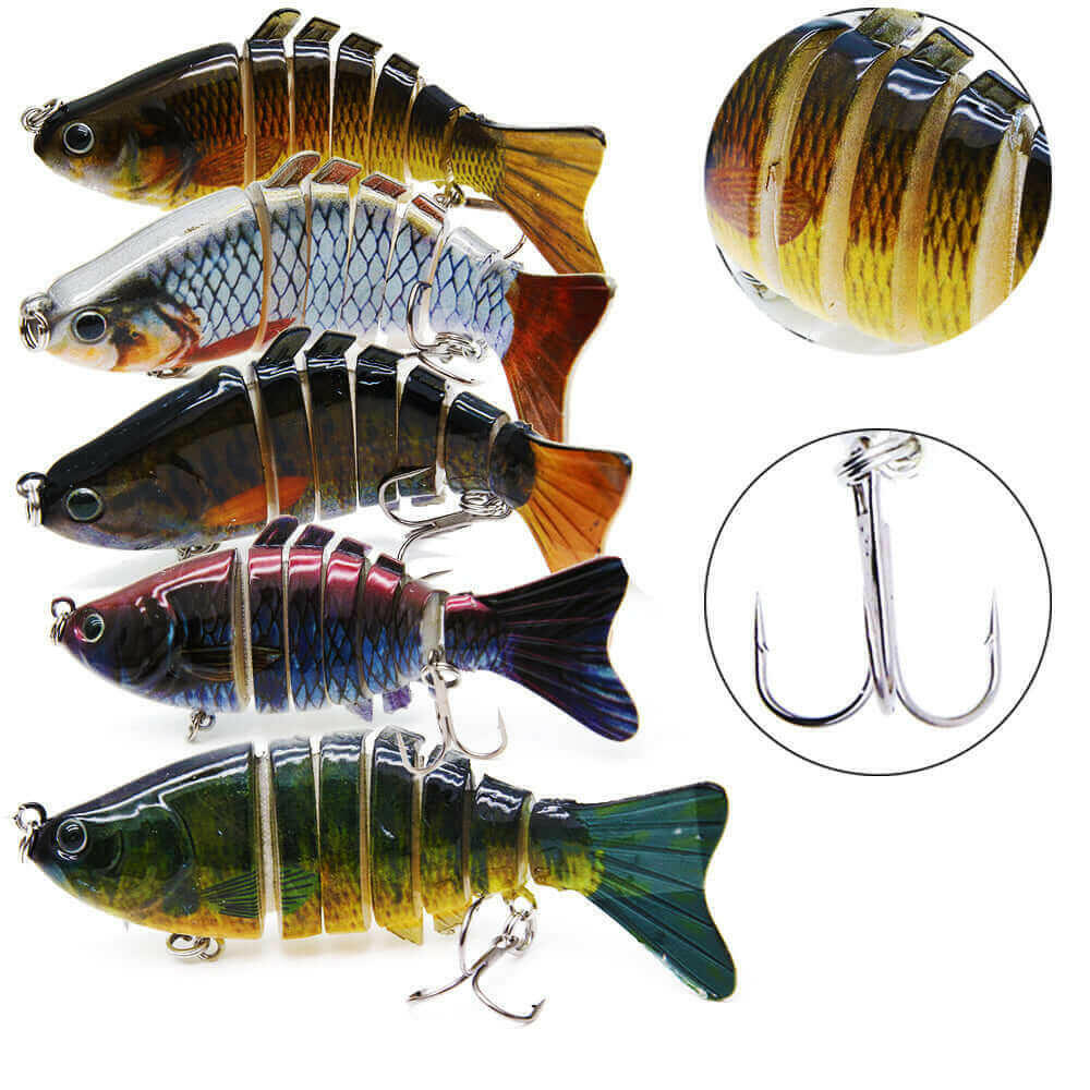 bionic multi jointed fish lures Lifelike Multi Segment Swimbait Crankbait Fishing Lure