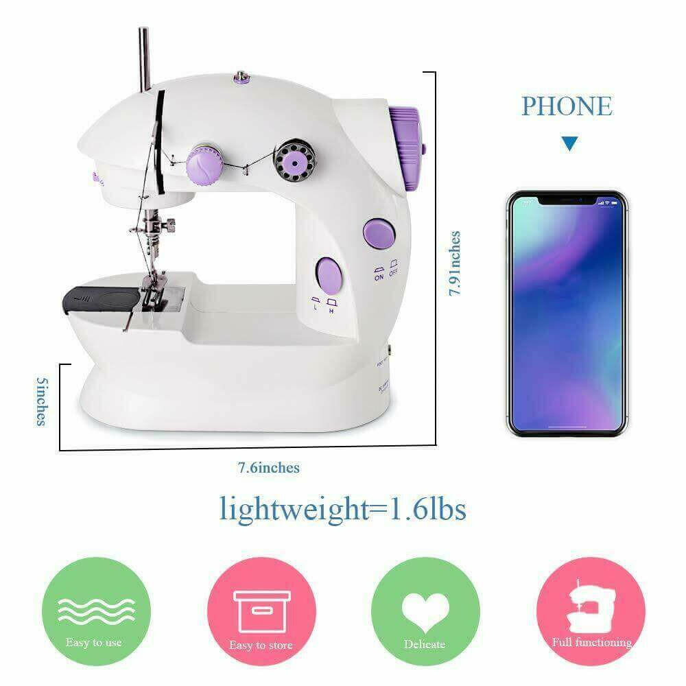 Mini Sewing Machine Electric Portable Crafting Mending Tool.