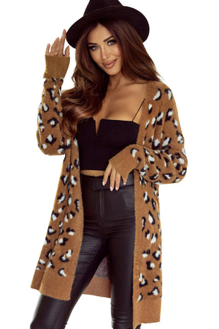 Leopard Print Fur Cardigan