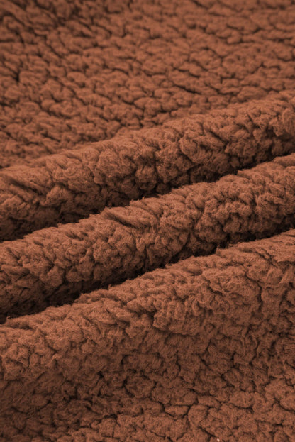 Solid Fleece Snap Button Side Tie Vest