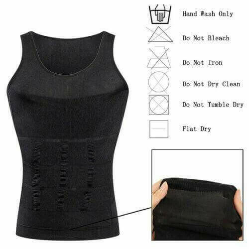 Men's Slimming Vest Body Shaper Corrective Posture Belly Compression.