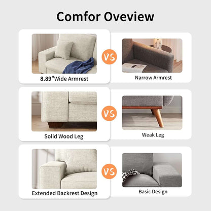 Modern Beige Recliner Sofa For Living Room Furniture